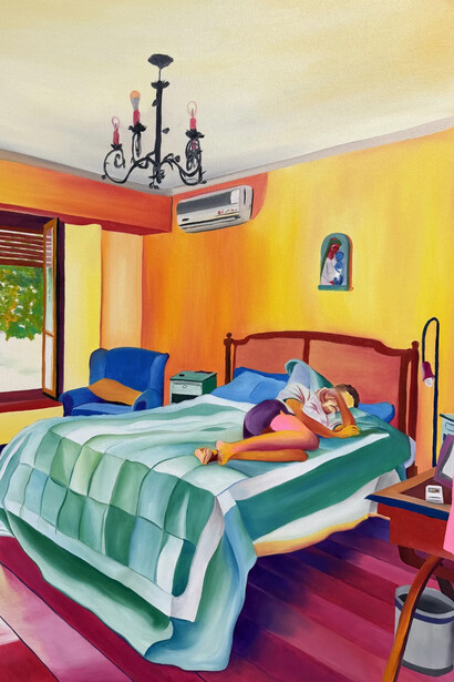 Navot Miller, Pedro asleep in Los Platanos (detail), 2026. Courtesy of Yossi Milo Gallery