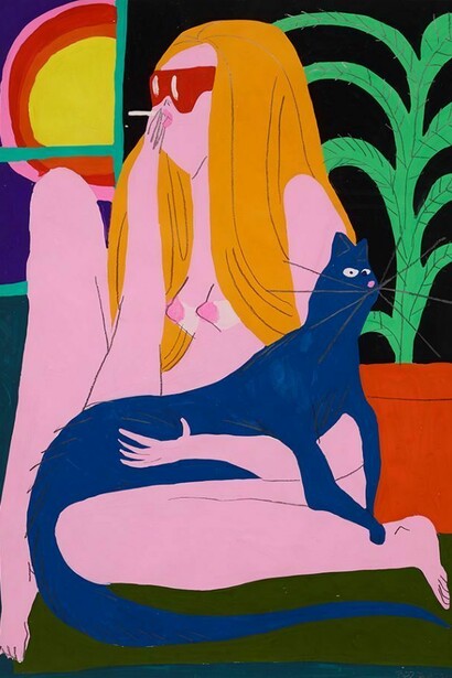 Todd James, Don't Worry Jasper, 2013, Gouache & graphite on paper, 30 x 22 inches