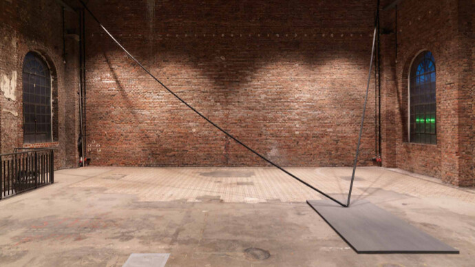 Stephanie Stein &Tobias Hoffknecht, Was, 2014, rope, acrylic, wood, 11 x 8 x 7 m