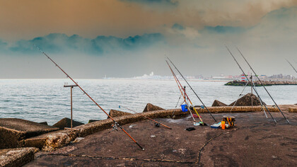 "Fishing or phishing". Un día más en la playa ¿Pesca o estafa? La Haya, Países Bajos