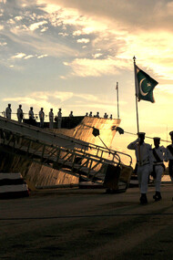US Navy in Pakistan. Sailors Parade