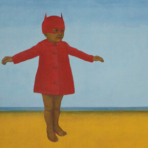 Inés Tolentino, "Disfraz de tarde", 2014, acrílico sobre canvas, 39" x 39"