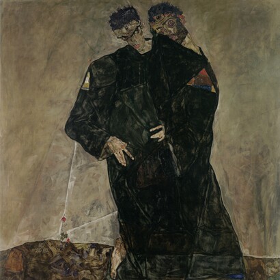 Egon Schiele (1890-1918), „Die Eremiten“, 1912, Öl auf Leinwand, 181 x 181 cm, Leopold Museum, Wien © Leopold Museum, Wien / M. Thumberger