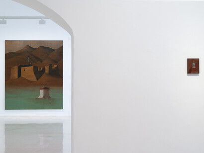 Alejandro Campins, Ni mundo interior ni mundo exterior, vista de exhibición. Cortesía de la Galería Pelaires