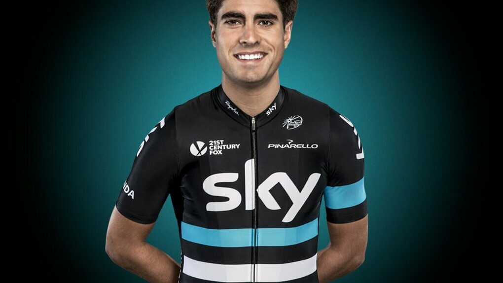 El ciclista vasco Mikel Landa con la equipación de su nuevo equipo, el Team Sky