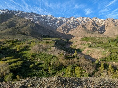 A sweeping view of the High Atlas Mountains, symbolising Morocco's path toward defining its own future