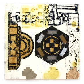 Untitled (Périgord), 2012
crayon, oil, wax and gold leaf on paper
21 x 21 inches (53.3 x 53.3 cm)
Image courtesy of the artist and Peter Blum Gallery, New York
 