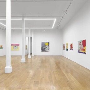 Valerio Adami, Alice in the land of violence, exhibition view. Courtesy of David Nolan Gallery
