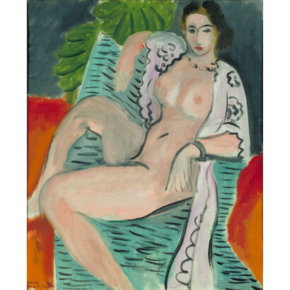 Henri Matisse, 1869-1954, Draped Nude, 1936, Oil paint on canvas, support: 457 x 375 mm, frame: 580 x 500 x 70 mm © Succession Henri Matisse/DACS 2015
