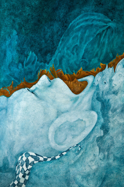 Agostino De Romanis. Tsunami, 2005, olio su tela, cm. 142 x 93