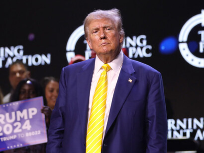 Former U.S. President Donald Trump addresses supporters at the "Chase the Vote" rally held at Dream City Church in Phoenix, Arizona, energizing the crowd with his political message