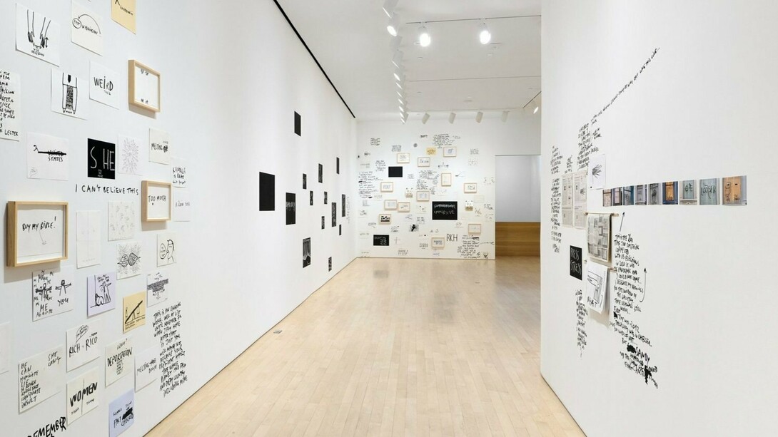 Dan Perjovschi, Now and then, exhibition view. Courtesy of Jane Lombard Gallery