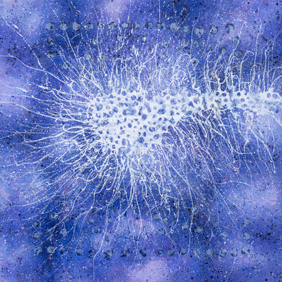 Alberto Di Fabio, Corpo Astrale + Sinapsi, 2011-2016, acrilico su tela, 150x150 cm. Courtesy the artist