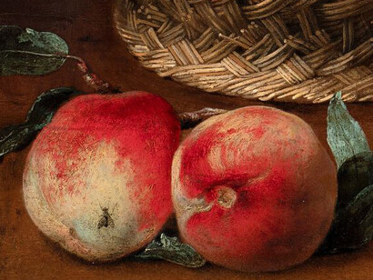 Fede Galizia, Still life with apples, pears, figs and melon, c. 1625-30, detail