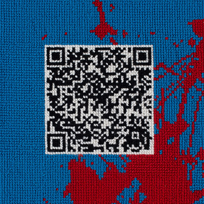 What’s Wrong With This Country? - the next 12 months, (detail) 2016, 12 needlepoint canvases, 14 x 14 inches each