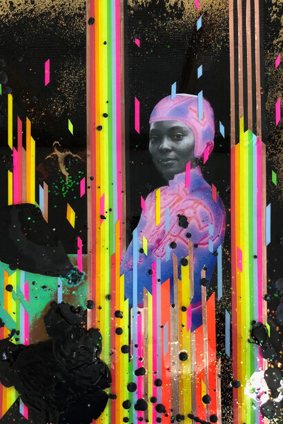 Delano Dunn, Neon (detail), 2018. Courtesy of Montague Contemporary
