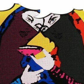 Mehdi Mirbagheri, Untitled, 2011, screen print on canvas, 38 x 38 inches, Edition of 2, courtesy of the artist and Ethan Cohen New York