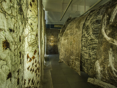 Part installation view - Jayashree Chakravarty, to be installed at Musée national des arts asiatiques- Guimet
Image Courtesy: Akar Prakar