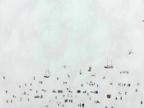 Pablo D'Antoni, 163, 2014, oil on panel, 32 x 40 in.