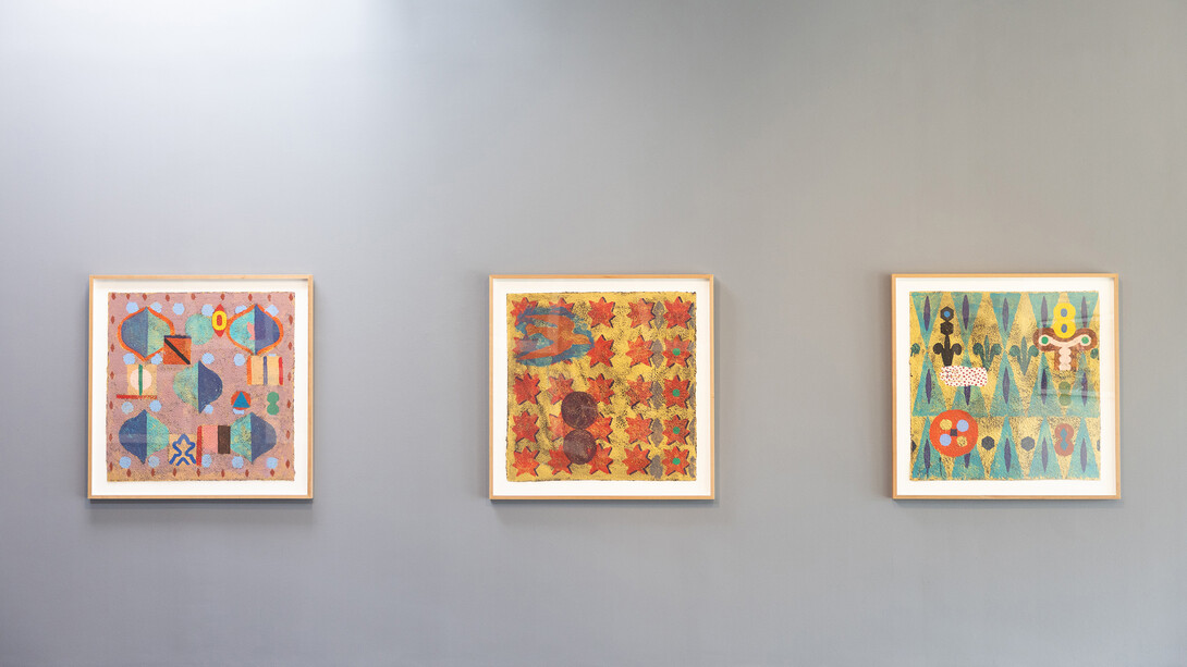 Installation shot, Danny Williams, Re-Trouvailles. Courtesy of Barry Whistler Gallery. Photo by Allison V. Smith