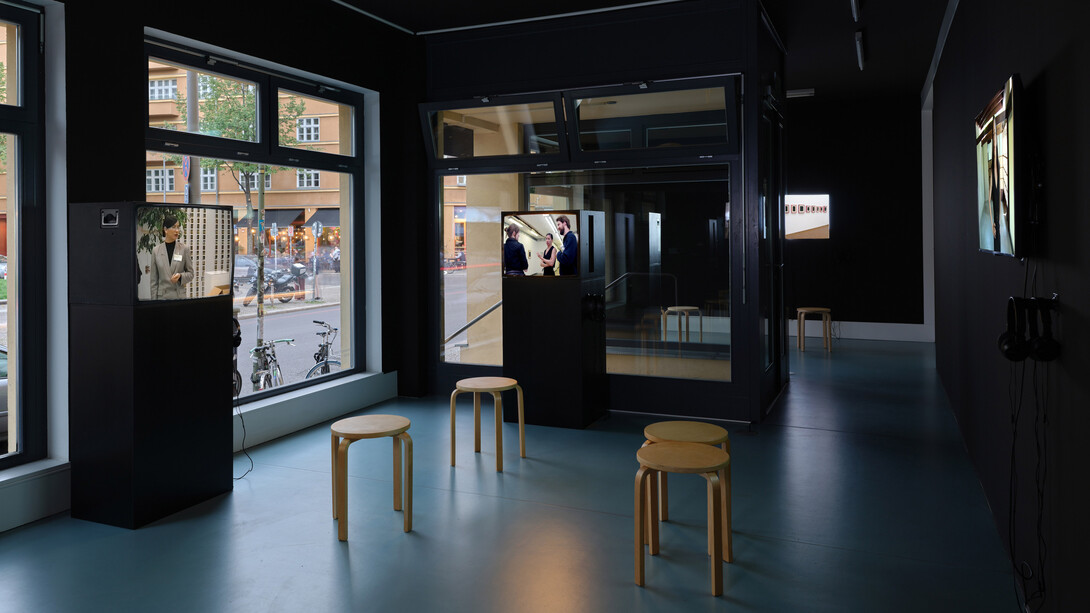 Andrea Fraser, exhibition view. Courtesy of Nagel Draxler Kabinett