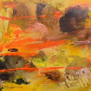 Engel-Pak, Rochées, 1960, 24 x 31 cm, Huile sur carton, Courtesy Galerie Intuiti