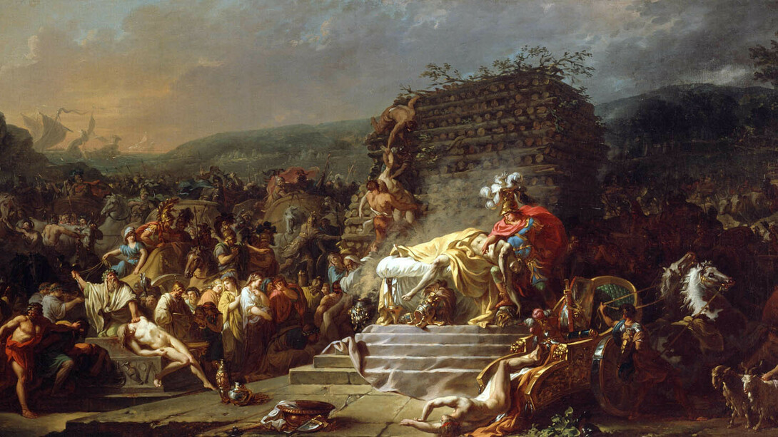 Detalle de Los juegos funerarios de Patroclo, Jacques-Louis David