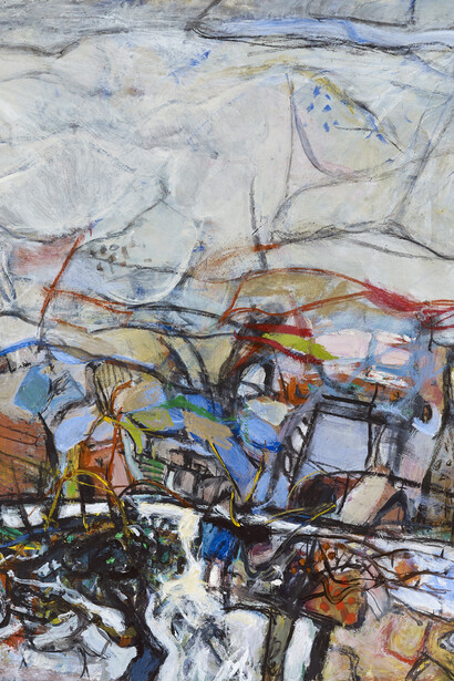 Duncan Shanks, Mist over the Valley, 2013, acrylic on paper, 70 x 71 cm, Photograph: John McKenzie
