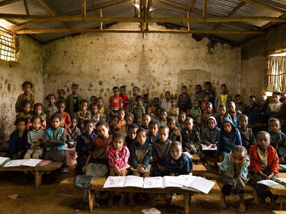 Gambela Elementary School, Gambela, Welisso District, Ethiopia. Grade 1, Music. October 9th, 2009. From the series Classroom Portraits 2004-2015 © Julian Germain