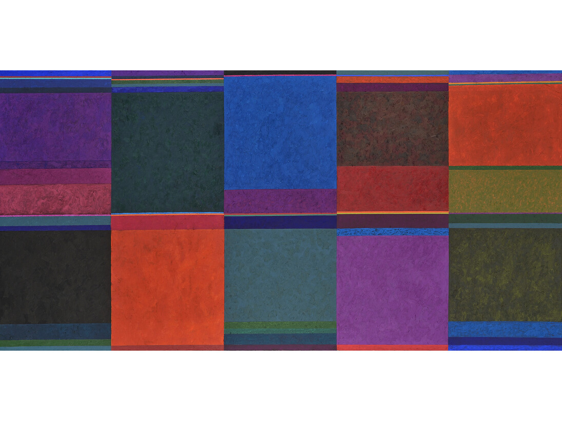 Gonçalo Ivo, Contrepoint, 2014, 0,90 x 1,80m, huile sur toile, Courtesy Galerie Boulakia