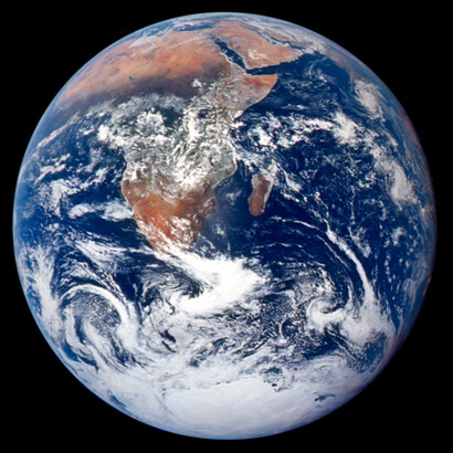 Apollo 17, la Blue Marble. Courtesy of NASA