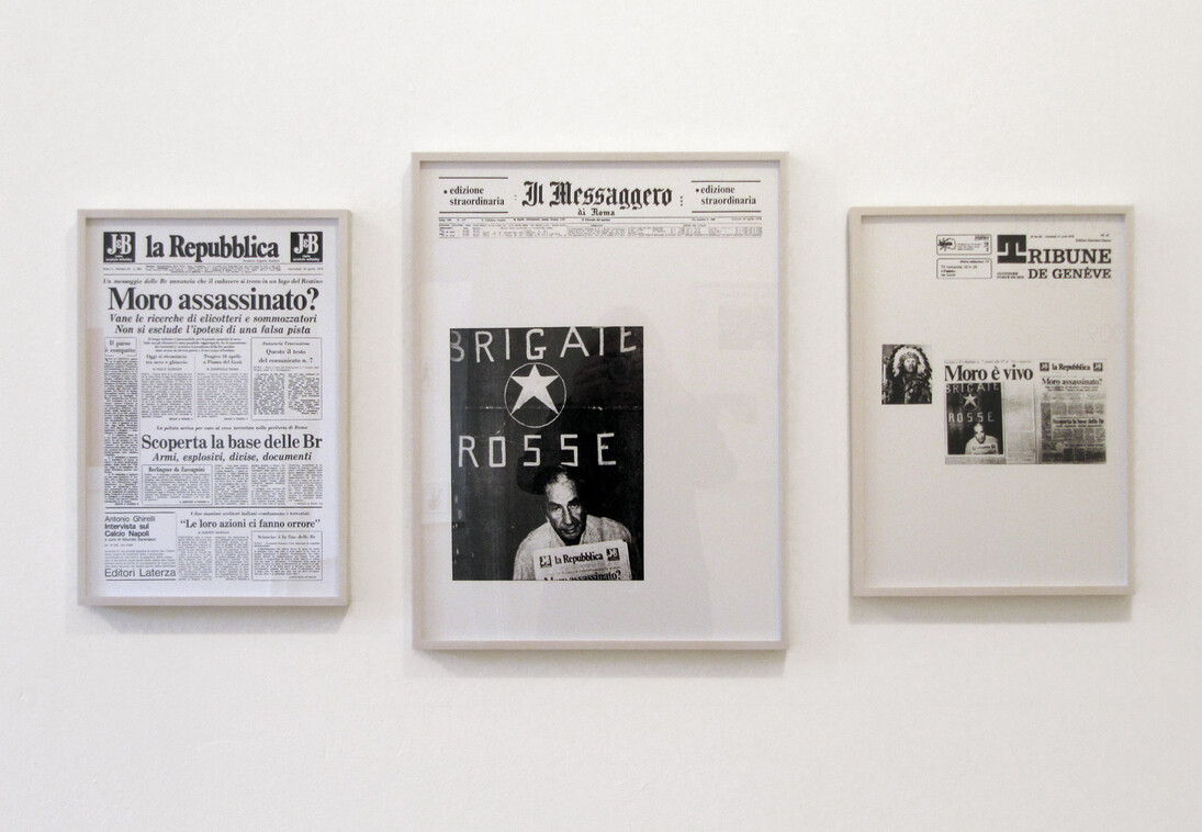 April 19, 20, 21, 1978, from the “Modern History” series, 1978 (detail). Three black-and-white prints, 22 x 16 in (55.8 x 40.6 cm) each, approximately