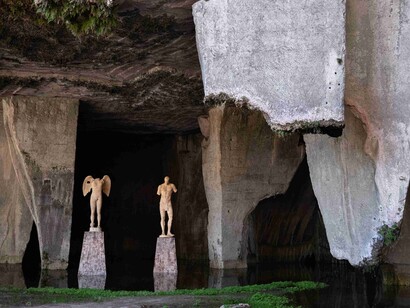 Igor Mitoraj, Lo sguardo, humanitas, physis, exhibition view. Courtesy of Contini Art Gallery