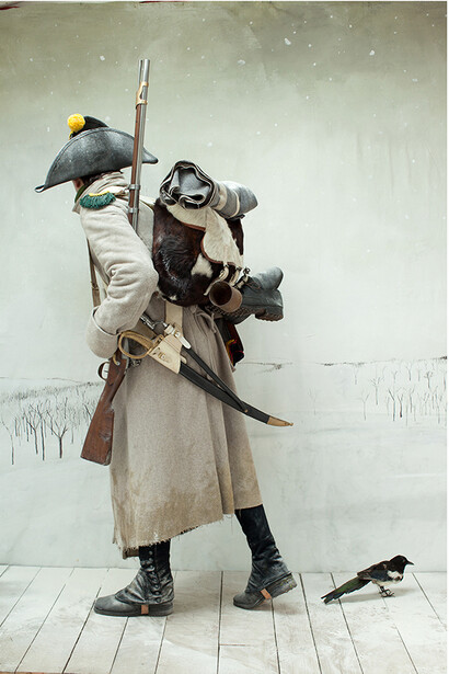 Paolo Ventura, Il soldato di Napoleone, particolare, 2013, stampa fotografica, 6 elementi, cad. 40 x 60 cm 