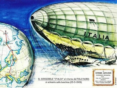Il dirigibile Italia si schianta sulla barchisia