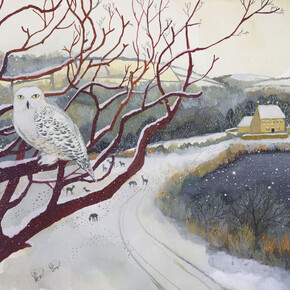 Melissa Launay, Snow prints (survival), gouache on paper, 38 x 51 cm