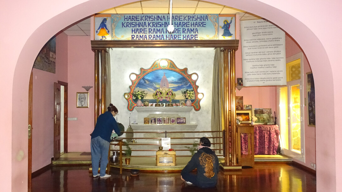 Templo Hare Krishna en la plaza Real de Barcelona