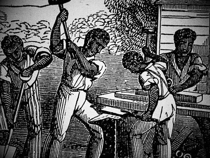 "Poor things, they can't take care of themselves": illustration of the American anti-slavery almanac for 1840