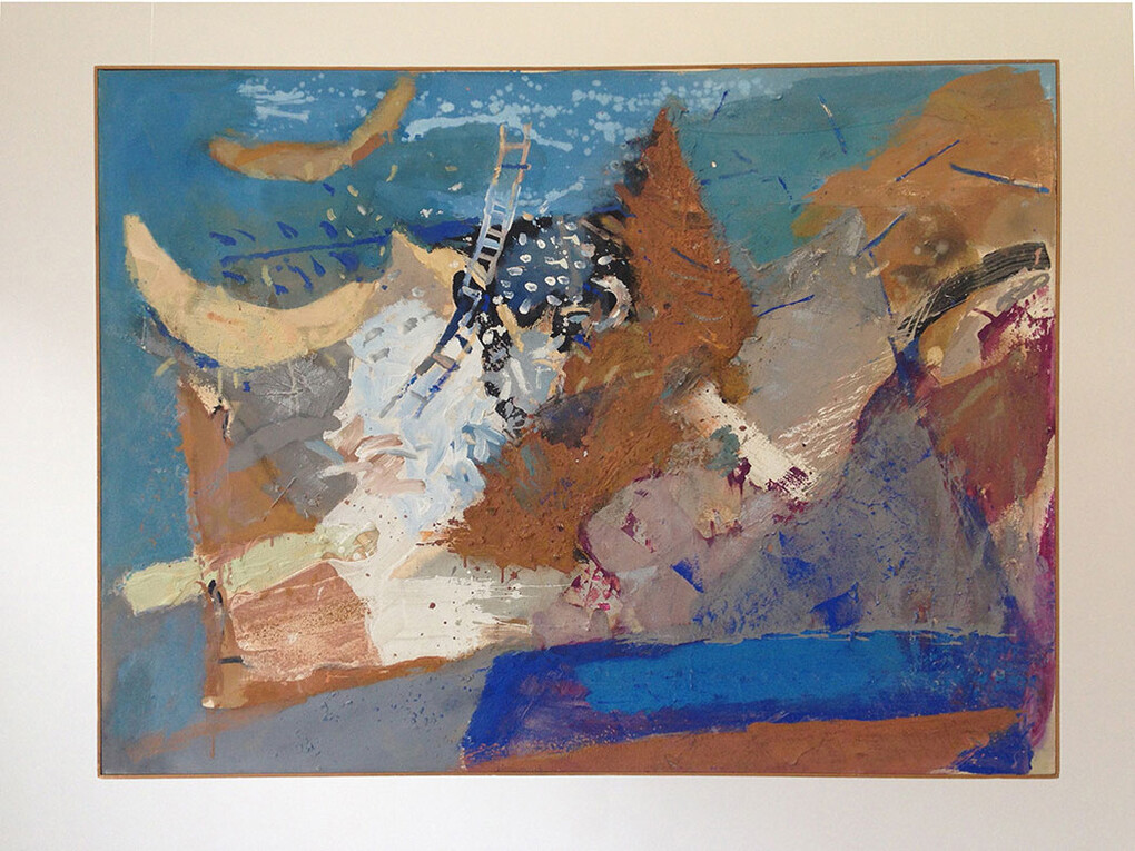 Allie McGhee, Stairway to the Stars, 1990, Acrylic On Canvas, 46.5 x 61 Inches, Courtesy Of The George N'Namdi Collection, Detroit