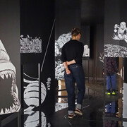 Alone. Not even scared (to be scared!), exhibition view. Courtesy of Comics Art Museum