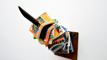 Li Hongbo, A Selfless Act No.1, books iron, 75 x 70 x 37 cm, 2015