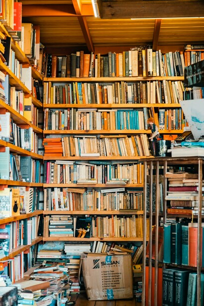 Una biblioteca, lugar donde encontrar formas de expresión más sencillas, por ejemplo, en el lenguaje