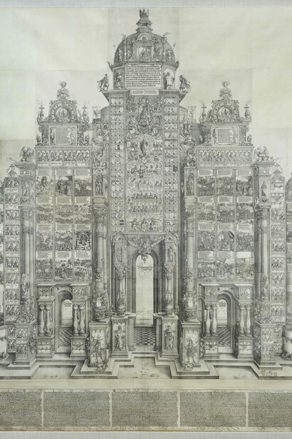 The Triumphal Arch, woodcut from 195 blocks on 36 sheets, by Albrecht Dürer (1471-1528), 1515-1518. Germany. © The Trustees of the British Museum