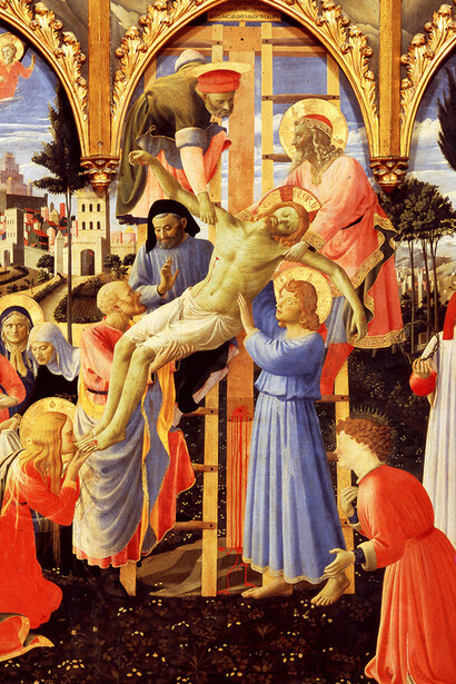 Beato Angelico, Deposizione dalla croce, 1432 o 1446, tempera su tavola (176x185 cm), Museo di San Marco, Firenze