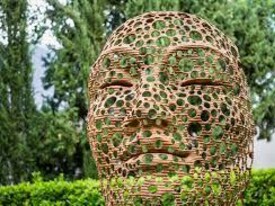 A view of Anton Smit's sculpture, "Stream of Consciousness", 2022, Sandton, Johannesburg, South Africa
