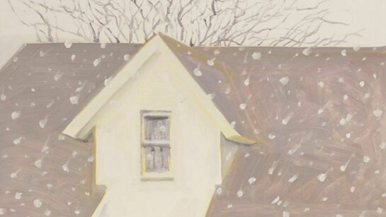 Lois Dodd, March Snow, 2013, oil on panel, 13 x 16 inches © Lois Dodd, courtesy Alexandre Gallery, New York