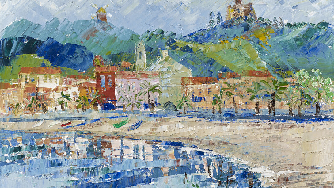 Frances Macdonald, Collioure, Fort St-elme and the Windmill from the Old Town