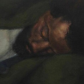 Ilias Papailiakis, The Deep Sleep, 2013, oil on canvas, 22 x 24cm, Photo © Dimitris Tsoublekas