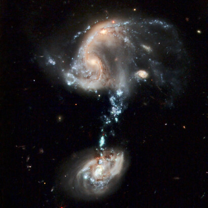 Galaxias interactuando en la constelación de la Osa Mayor. Fotografía del Hubble