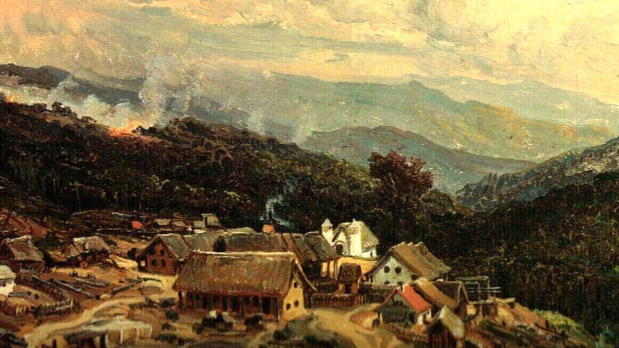 La Colonia Tovar, 1844, por Ferdinand Bellermann. Museos Estatales de Berlín, Alemania
